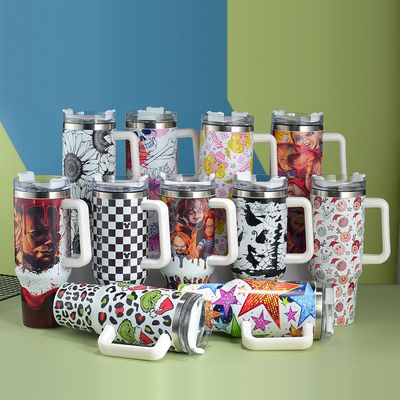 Regali d'affari 40oz Custom Stanley Acciaio inossidabile Mug di viaggio Tumbler con maniglia in qualsiasi colore