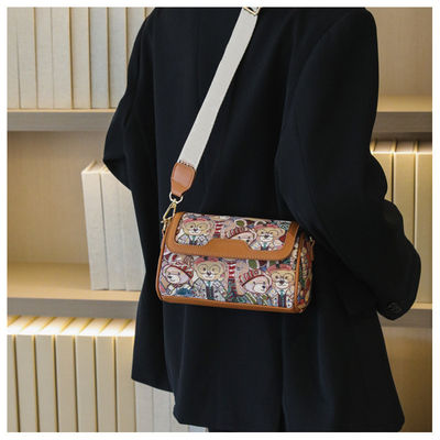 Borsa da mano crossbody rivestita in poliestere per donne