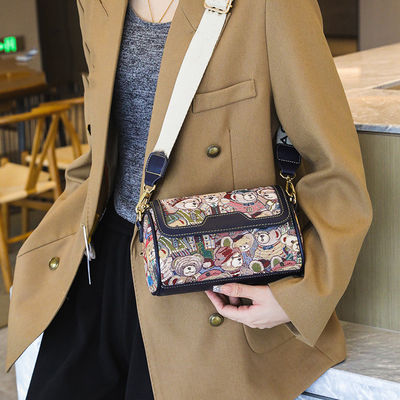Borsa da mano crossbody rivestita in poliestere per donne