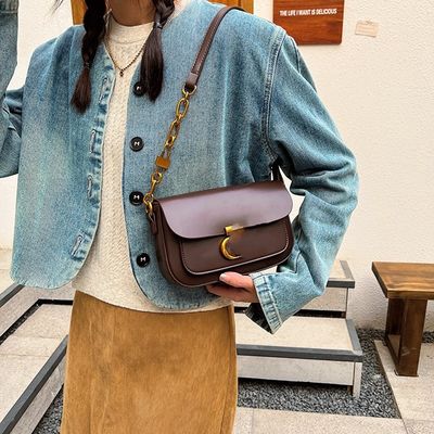 Borsa per fotocamera alla moda Borsa da spalla in cuoio in PU di design raffinato per lo stile vintage