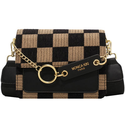 Shoulder 2024 Luxury Design Handbag Checkerboard Mini Stoffa Flap Sling Bag per Donne