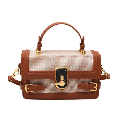 Camera Crossbody Handbag in tessuto a maglia vintage con cintura a spalla lunga e chiusura a zip in estate