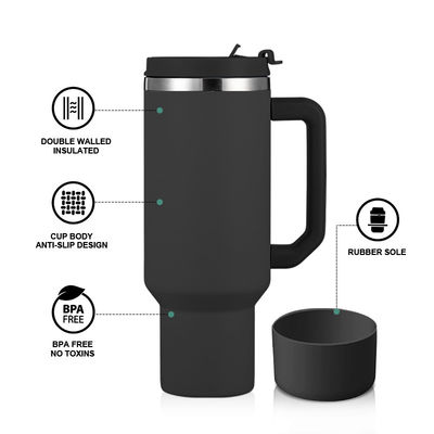 Bottiglia d'acqua in acciaio inossidabile Caffettiere isolante MUGS per Caffè Tè Birra Acqua