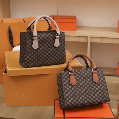 PU Pelle Luxury Women's Handbag Set Tote Messenger Bag e Elegante Shoulder Bag