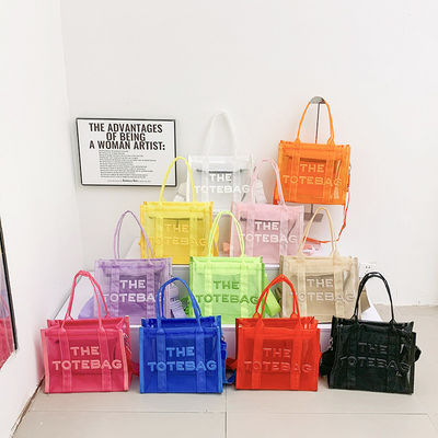 Elegante per tutte le stagioni, trasparente in PVC, trasparente per il design, grande capacità, sacchetto crossbody.