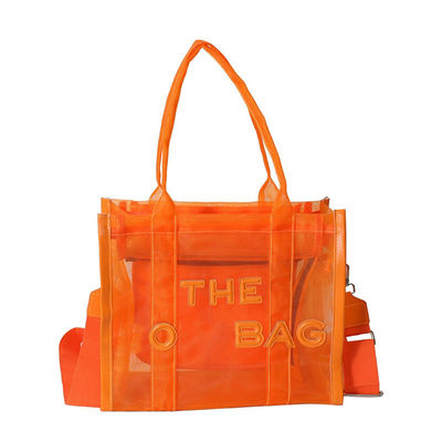 Elegante per tutte le stagioni, trasparente in PVC, trasparente per il design, grande capacità, sacchetto crossbody.