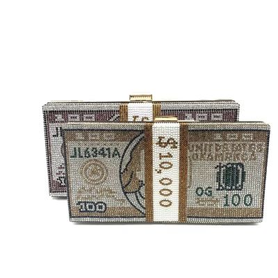 Acque resistenti Dollar Lock Money Clutch Eleganti borse da sposa da donna