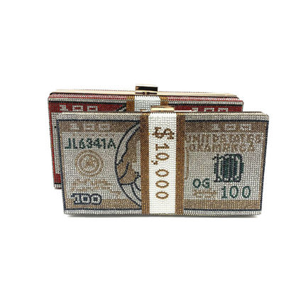 Acque resistenti Dollar Lock Money Clutch Eleganti borse da sposa da donna