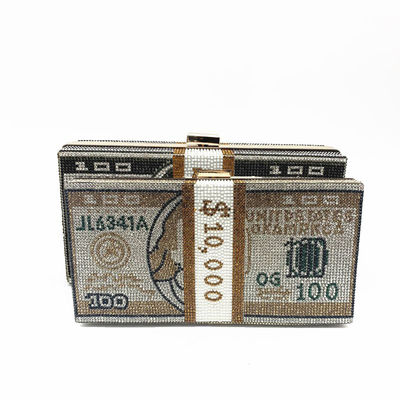 Acque resistenti Dollar Lock Money Clutch Eleganti borse da sposa da donna