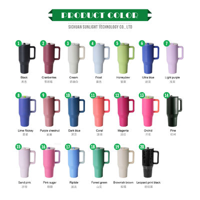 40oz Acciaio Inossidabile Calore Tazza da Caffè Viaggio Tazza con Maniglia e Flip Top Straw Tumbler