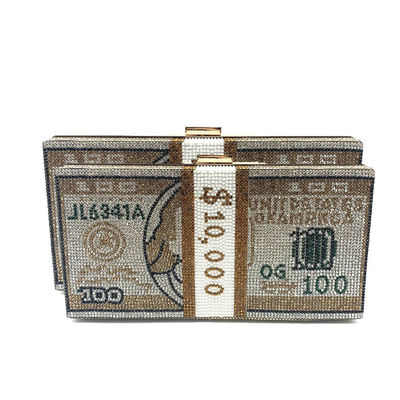 Acque resistenti Dollar Lock Money Clutch Eleganti borse da sposa da donna