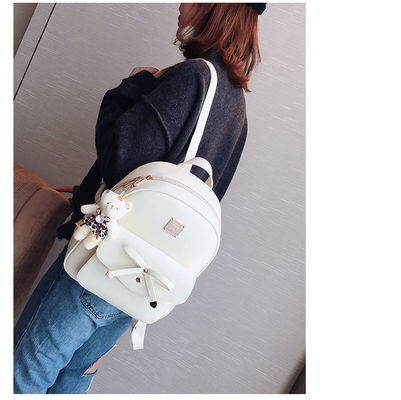 3 pezzi Set Bow Round zaino zaino spalla borsa Crossbody borsa per stili femminili