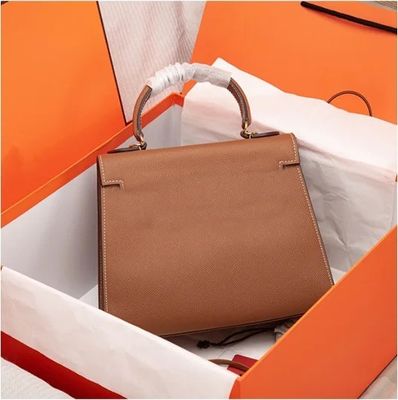 Borsa da spalla in cuoio con chiusura a serratura di design europeo-americano per moda femminile