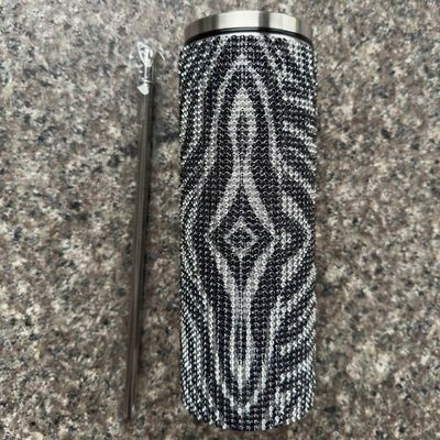Rhinestone Bling Diamond Glitter Acciaio Inossidabile Tumbler Termale Ottimo per Caffè Tè Acqua Birra Include Capo e Paglia