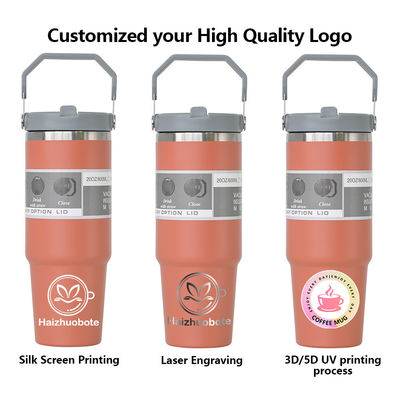 Paglia con tappo personalizzabile tazza di caffè unica 20oz 30oz BPA GRATUITO Tazze in acciaio inossidabile