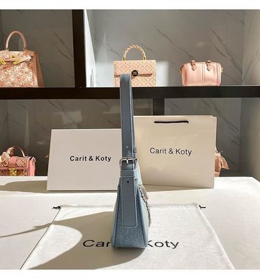Borsa da mano in denim a forma di cuore per donne con manico singolo chiusura a cerniera rivestimento in cotone