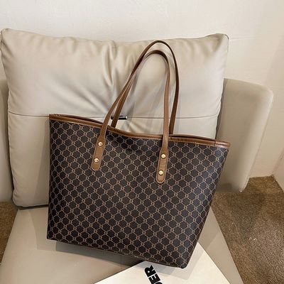 Borsa in PU stampata di moda di grande capacità con tre maniglie