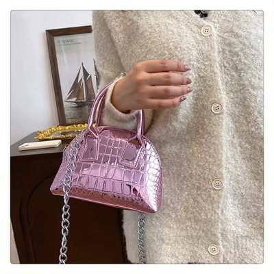 Highlight Sequins Pelle di tendenza Piccole borse Donna di moda Borsa per occasioni speciali