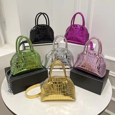 Highlight Sequins Pelle di tendenza Piccole borse Donna di moda Borsa per occasioni speciali