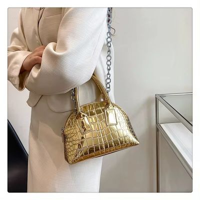 Highlight Sequins Pelle di tendenza Piccole borse Donna di moda Borsa per occasioni speciali