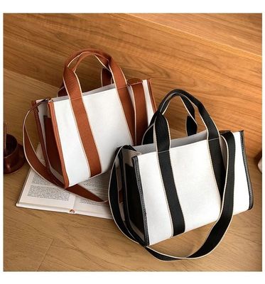 Trend Canvas Bag Donna Moda Borsa a Spalla Borsa a mano di grande capacità Borsa a spalla singola femminile