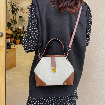 GHJ-26 Fashion PU Single Handbags With Lock For Women's Shoulder Tote Bag Modello di caramelle