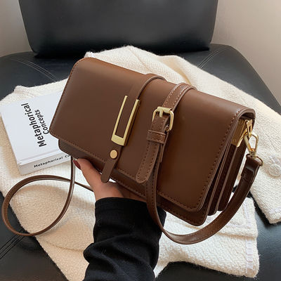Borsa da spalla in cuoio in PU per donne abito di moda stile due cinghie impermeabile