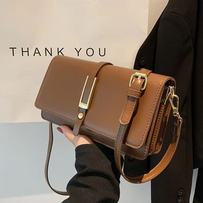 Borsa da spalla in cuoio in PU per donne abito di moda stile due cinghie impermeabile