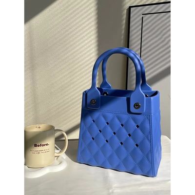 Fashion Style EVA gomma silicone hand Tote per donne Summer Lady Beach Bag in nero