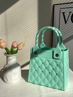 Fashion Style EVA gomma silicone hand Tote per donne Summer Lady Beach Bag in nero