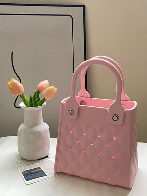 Fashion Style EVA gomma silicone hand Tote per donne Summer Lady Beach Bag in nero