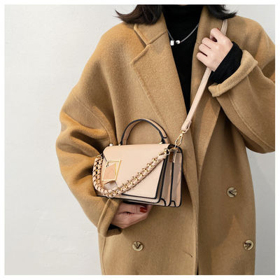 Donna borse di mano casual PU pelle poliestere ricamato design una spalla crossbody borsa