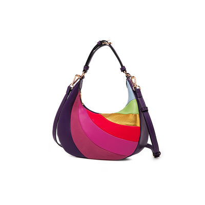 Moda a strisce lunghe Ultime eleganti borse da spalla da donna con decorazione a serratura