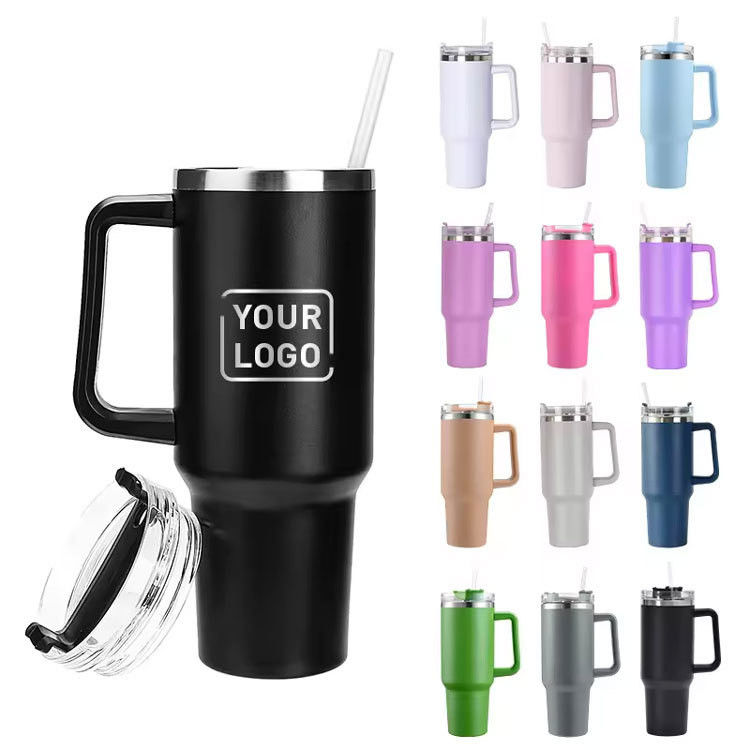 Regali d'affari 40oz Custom Stanley Acciaio inossidabile Mug di viaggio Tumbler con maniglia in qualsiasi colore
