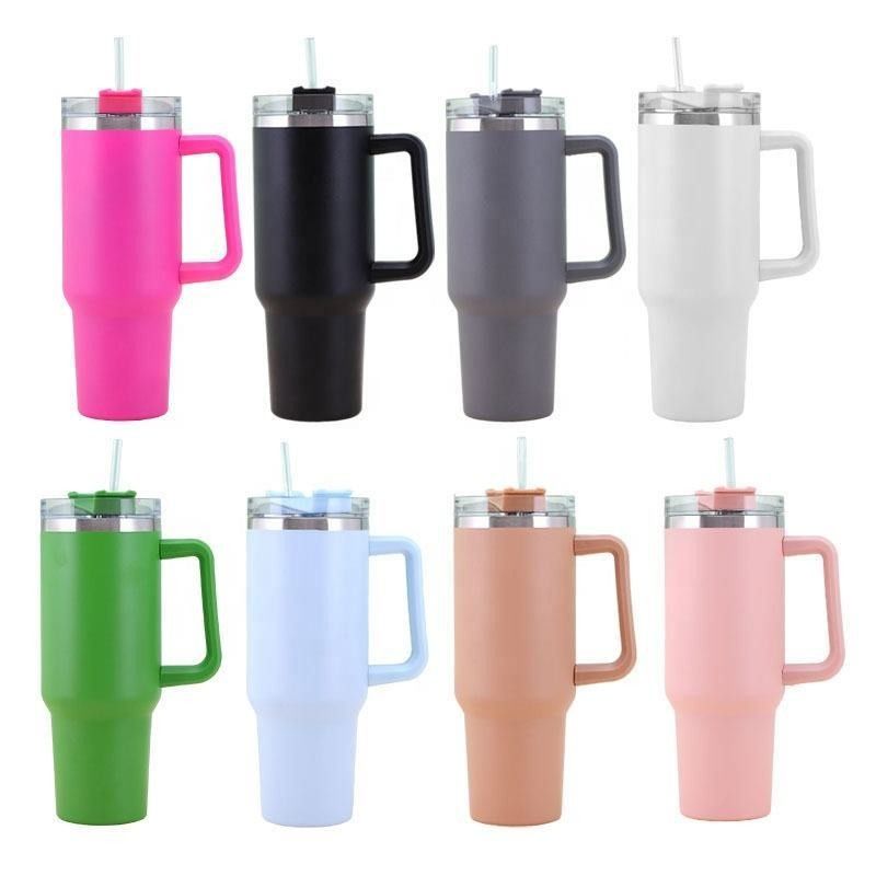 Tazze da viaggio 40oz Doppia parete Isolato in acciaio inossidabile Tumbler Flask per bevande calde e fredde
