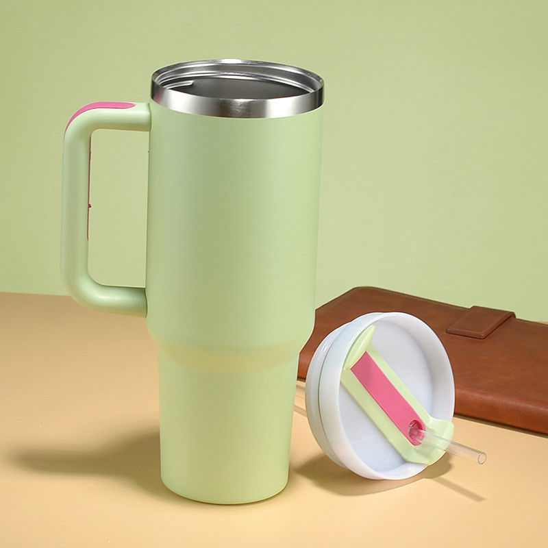 40oz doppia parete in acciaio inossidabile Stan Auto Metal Viaggio tazza di caffè Tumbler con manico