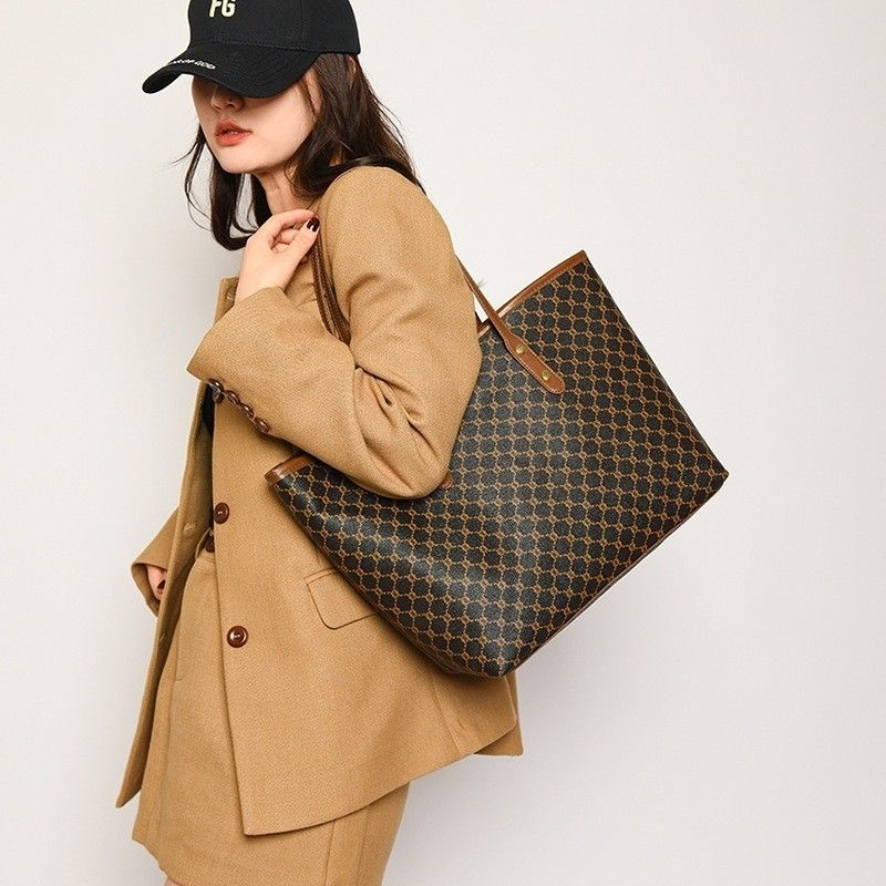 Logo personalizzato accettato Borsa da mano di lusso stampata Donna Borsa da spalla PU Borsa da bagno femminile LDTC-RTS88