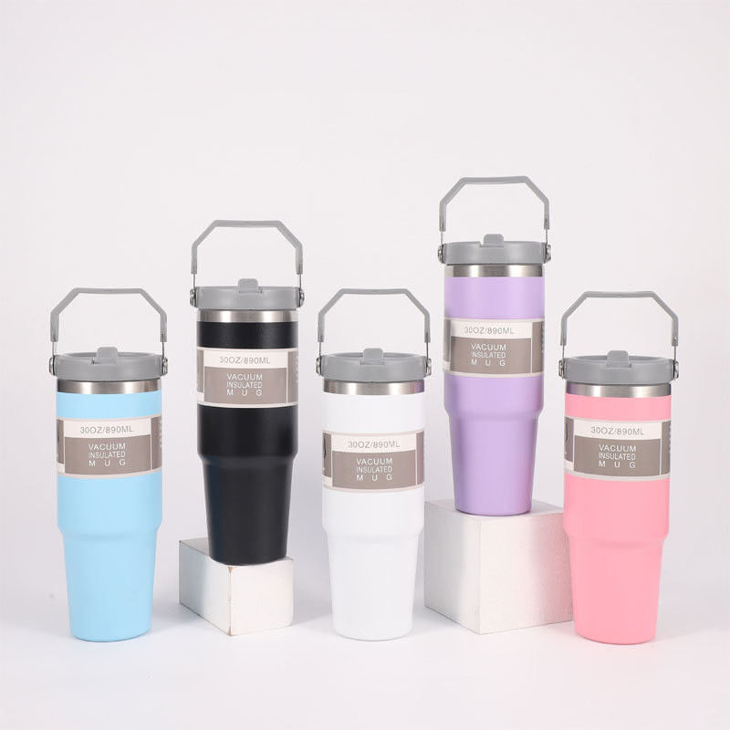 Straw Custom Acciaio Inossidabile 30oz Tazza Termo Isolata Per Mantenere le Bevande Fredde E Calde