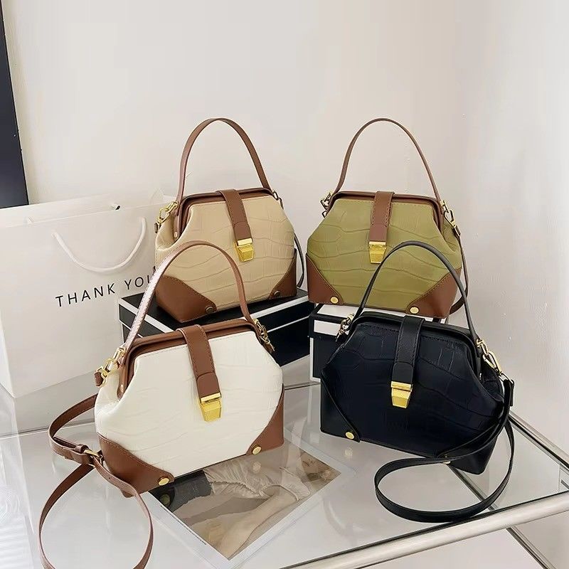 GHJ-26 Fashion PU Single Handbags With Lock For Women's Shoulder Tote Bag Modello di caramelle
